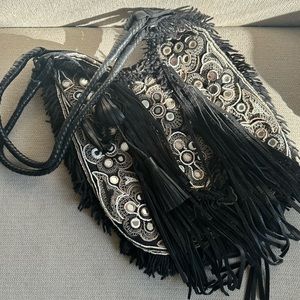 Embellished fringe bag - Anthropologie